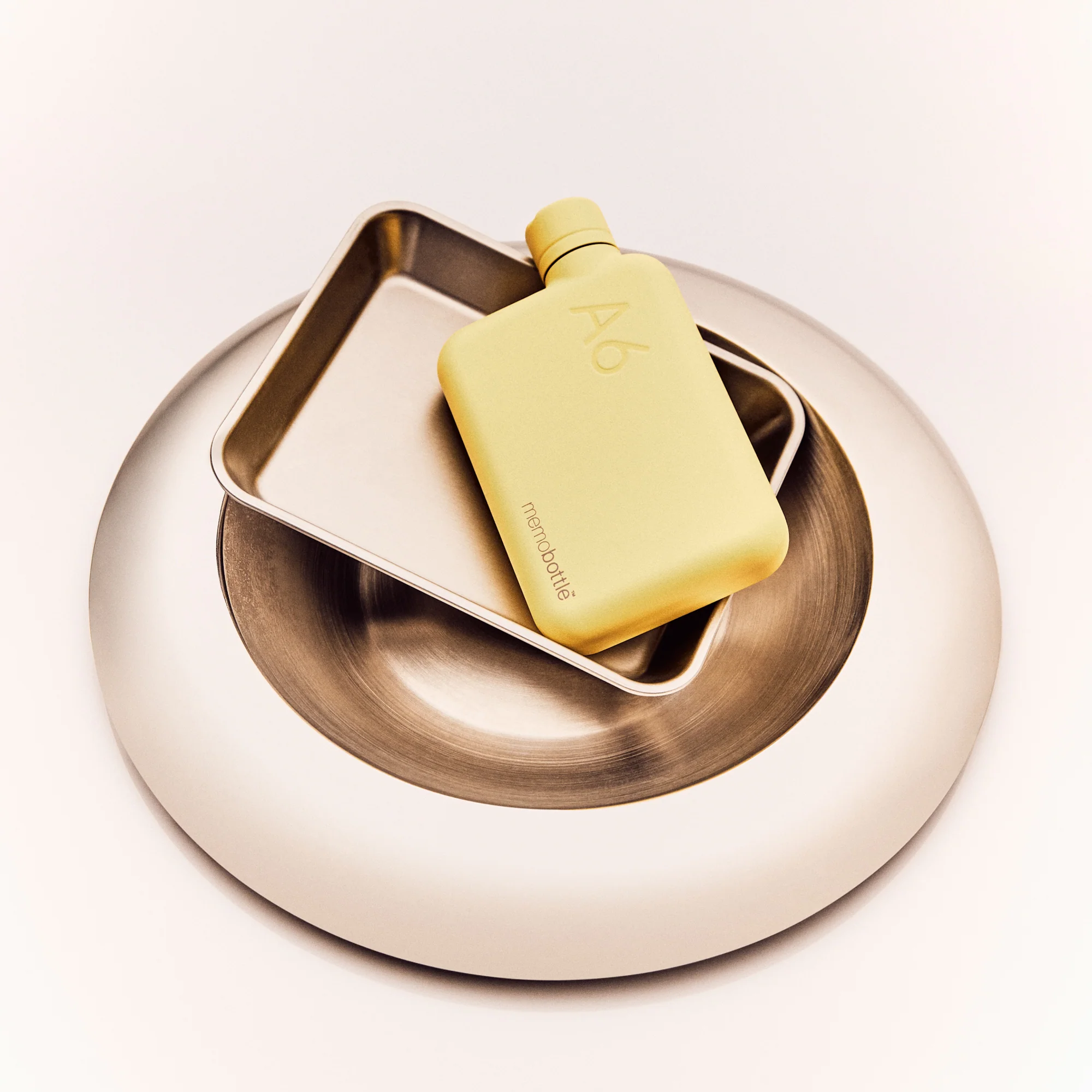 A6 memobottle (Stainless Steel) - Butter Yellow - Image 3