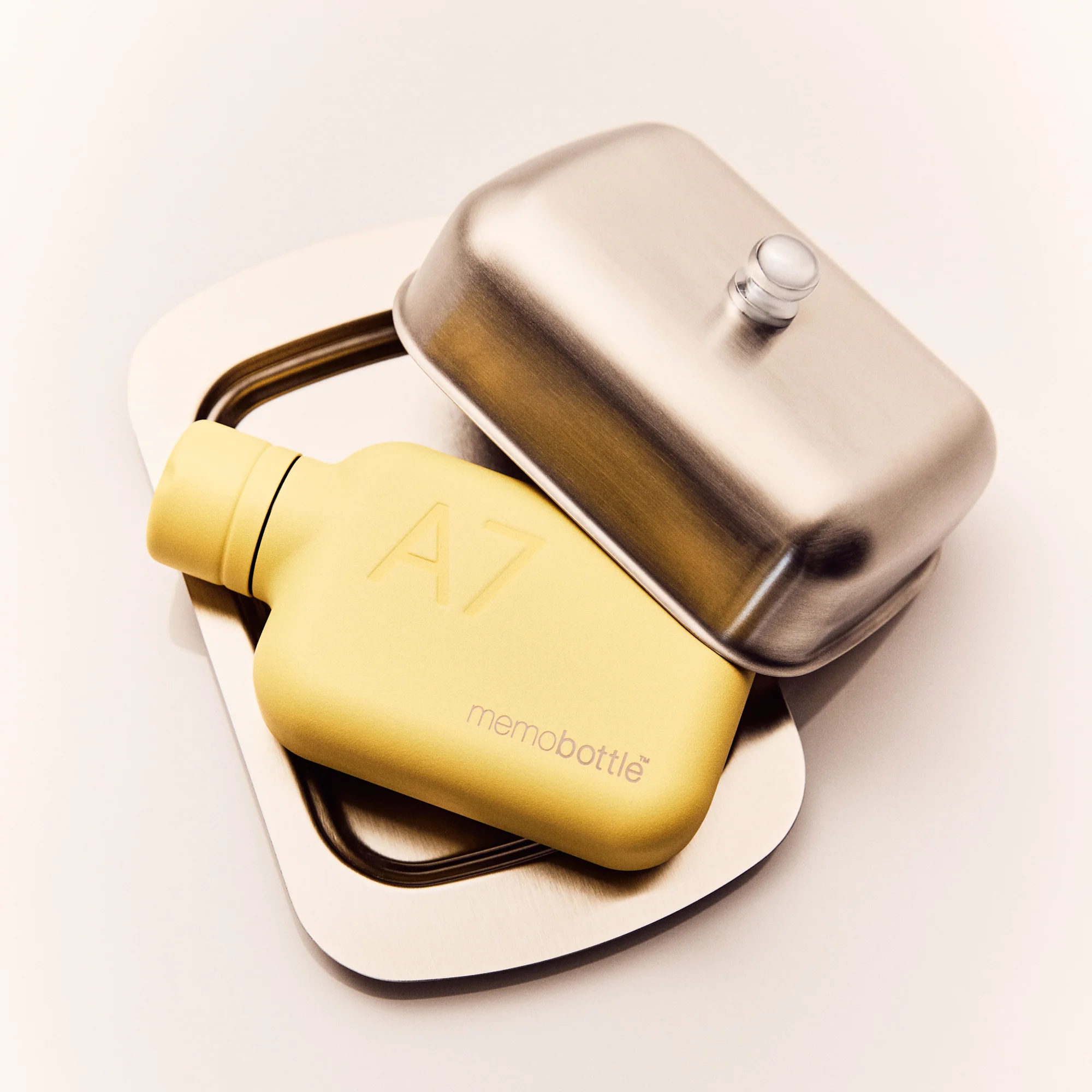 A7 memobottle (Stainless Steel) - Butter Yellow - Image 3